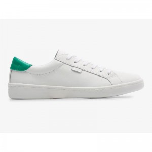 Keds Ace Leather Sneakers Kadın Beyaz Yeşil | TWHEJ-4203