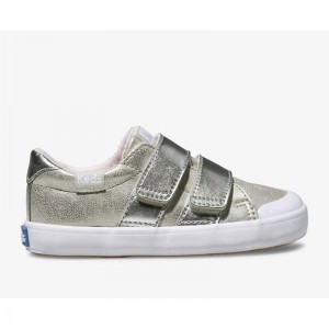 Keds Big Kid's Courtney HL Sneaker Çocuk Gümüş | BRSDF-7013