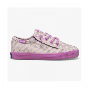 Keds Big Kid's Kickstart Seasonal Jr Sneaker Çocuk Multicolor/Violet | GTLVB-0827