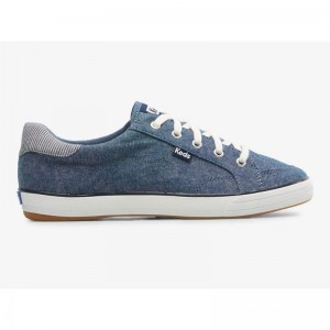 Keds Center III Chambray Lace Ups Kadın Lacivert | ANERD-2716