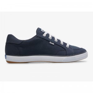 Keds Center III Kanvas Lace Ups Kadın Lacivert | XBWVJ-0416