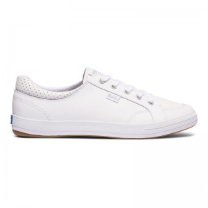 Keds Center II Deri Leather Sneakers Kadın Beyaz | OGBZK-8357