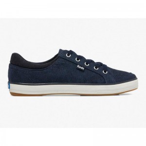 Keds Center II Marled Lace Ups Kadın Lacivert | PRALC-3587