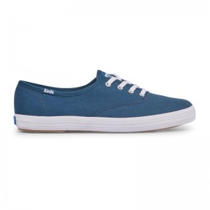 Keds Champion Seasonal Washable Kanvas Canvas Kadın Mavi | QRCYW-3415