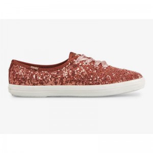 Keds Champion Sequins Celebration Lace Ups Kadın Mercan | OGQEX-0182