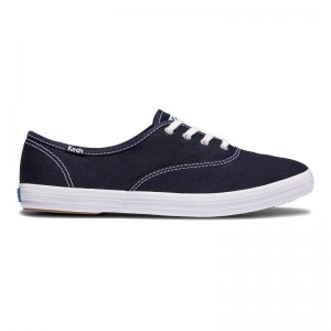 Keds Champion Washable Organic Kanvas Canvas Kadın Lacivert | FVUKH-7042