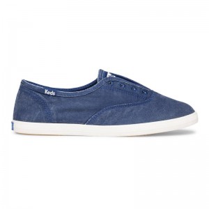 Keds Chillax Washable Kanvas Twill Canvas Kadın Lacivert | EFCXB-7296