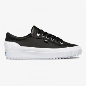 Keds Demi Trx Deri Leather Sneakers Kadın Siyah | WRNMP-7439