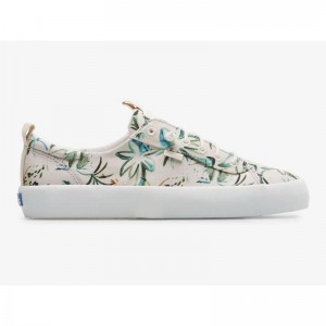 Keds Kickback Island Print Makosen Ayakkabı Kadın Bej Rengi Renkli | KGCVL-9514