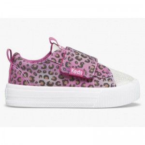 Keds Little Kid's Triple Step Jr Sneaker Çocuk Pembe Leopar | DGUTO-2560