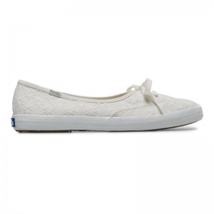 Keds Mini Eyelet Kanvas Makosen Ayakkabı Kadın Beyaz | OLNUD-9673