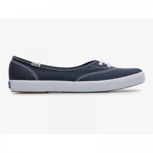 Keds The Mini Kanvas Makosen Ayakkabı Kadın Lacivert | OXKTC-4635