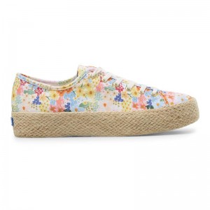 Keds x Rifle Paper Co. Triple Kick Prints Kadın White/Multicolor | FVWTA-9210