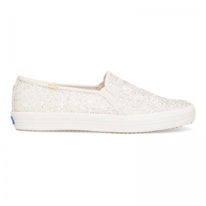 Keds x kate spade Double Decker Canvas Kadın Krema Beyaz | CERXW-1596