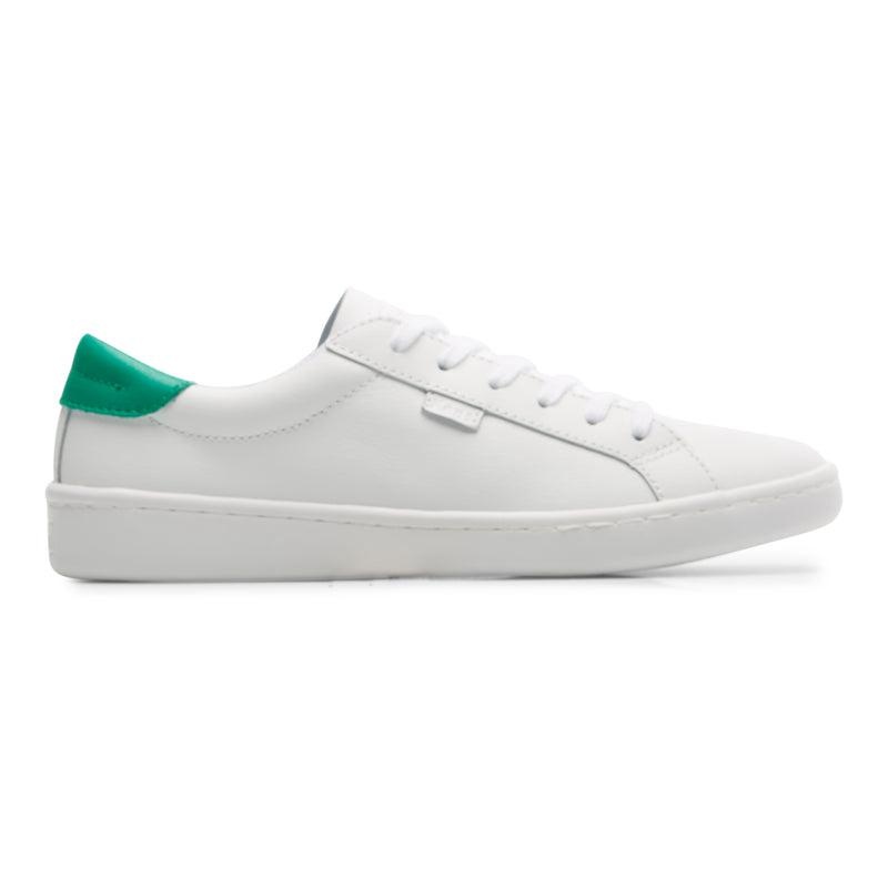 Keds Ace Deri/Green Leather Sneakers Kadın White/Green | TWNQY-3148