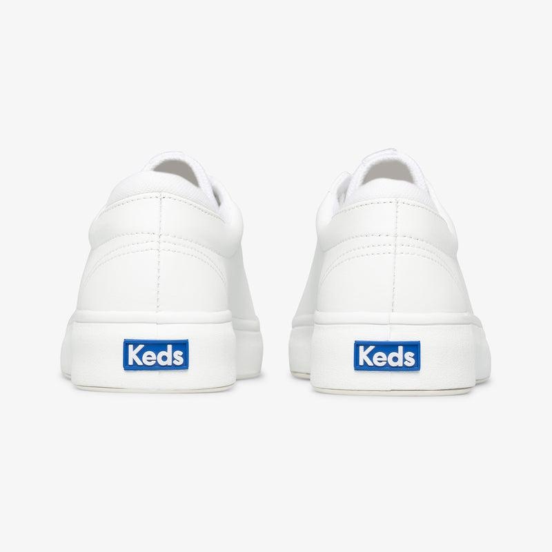 Keds Alley Deri Leather Sneakers Kadın Beyaz | ZXRYG-3249