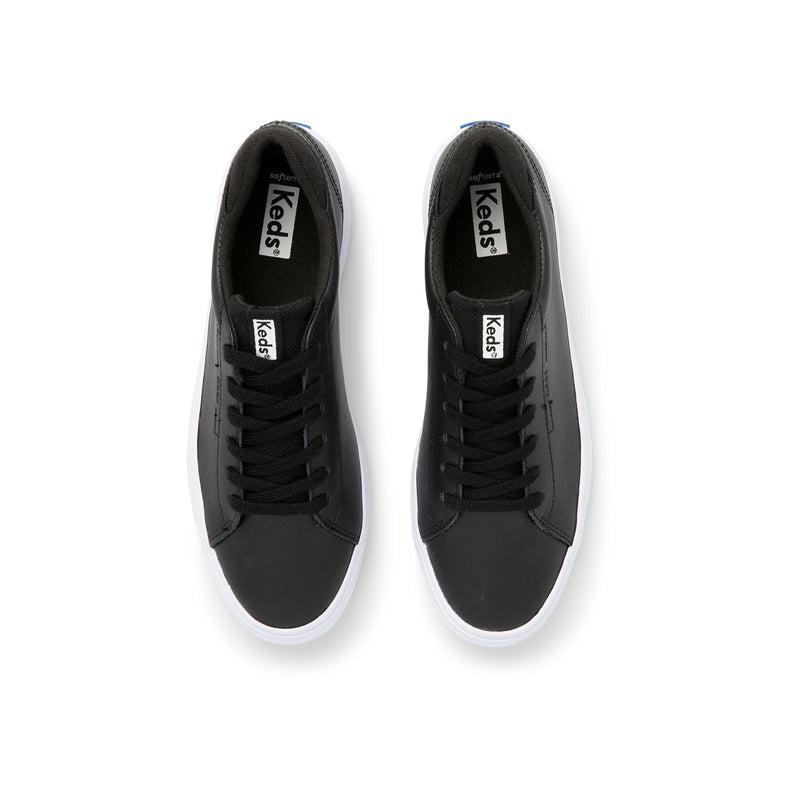 Keds Alley Deri Leather Sneakers Kadın Siyah | ESCPT-5743