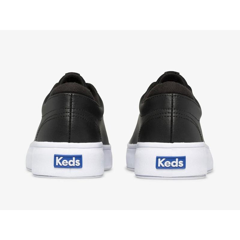 Keds Alley Leather Sneakers Kadın Siyah | DPYBV-2351