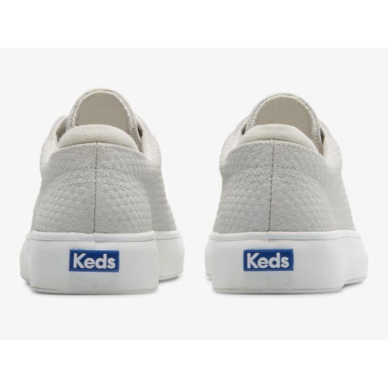 Keds Alley Süet Deboss Lace Ups Kadın Açık Gri | LJKPG-6703