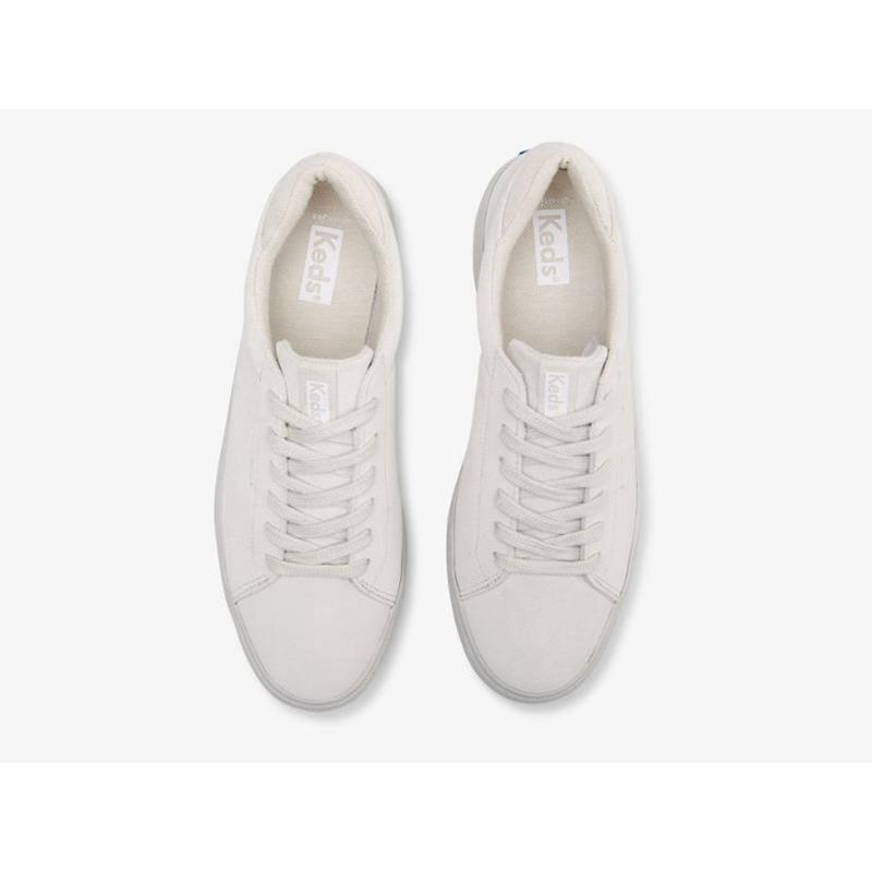 Keds Alley Süet Grit Foxing Lace Ups Kadın Açık Gri | SUCPV-5061