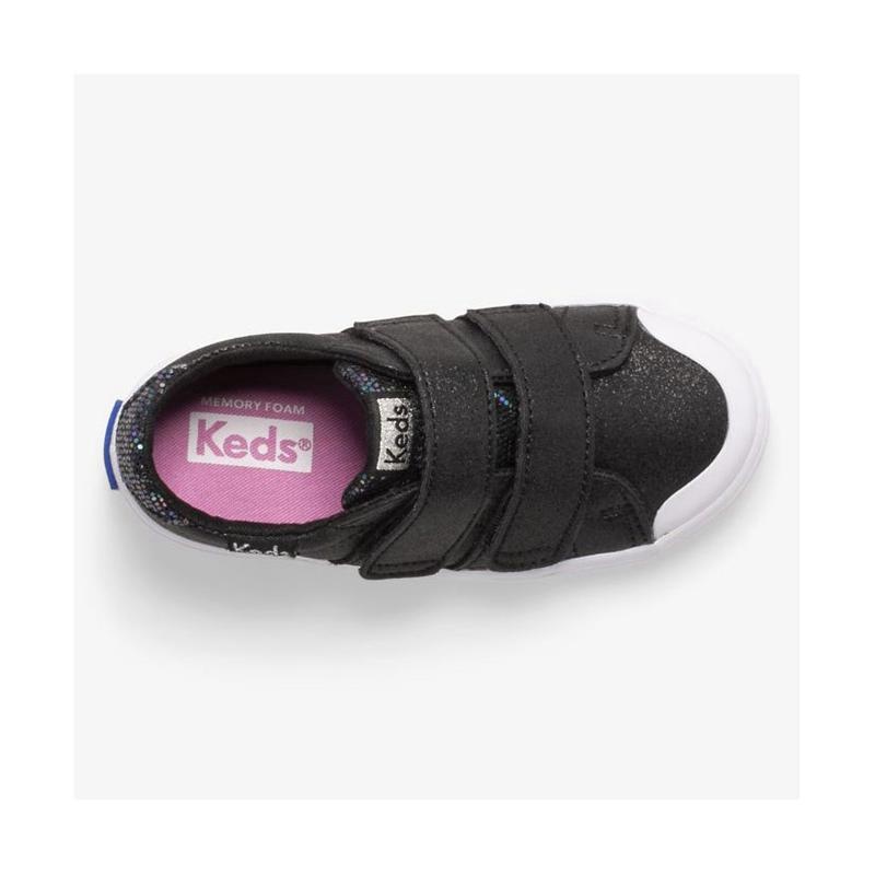 Keds Big Kid's Courtney HL Sneaker Çocuk Siyah | UQWPA-5396