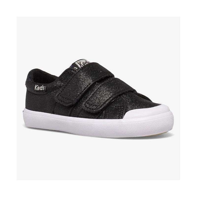 Keds Big Kid's Courtney HL Sneaker Çocuk Siyah | UQWPA-5396