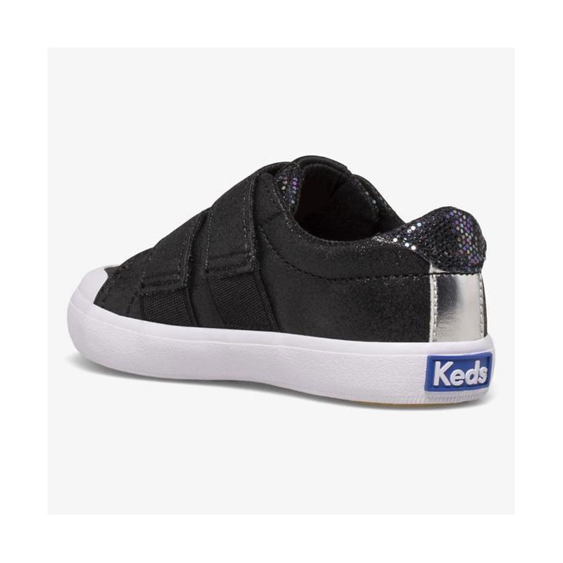 Keds Big Kid's Courtney HL Sneaker Çocuk Siyah | UQWPA-5396