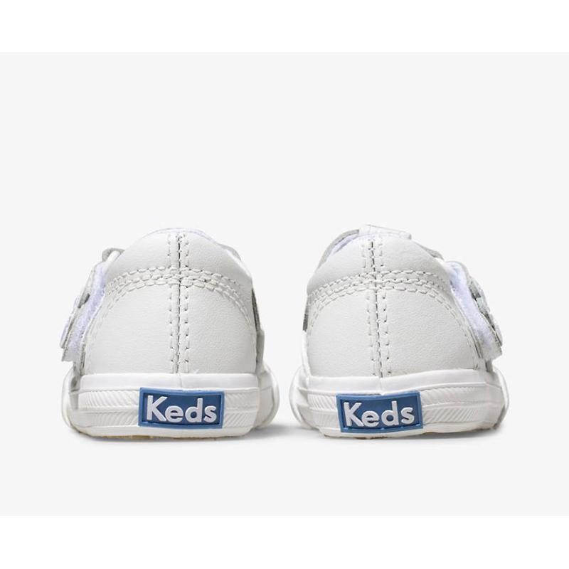 Keds Big Kid's Daphne T-Askılı Deri Sneaker Çocuk Beyaz | OHZUD-7186