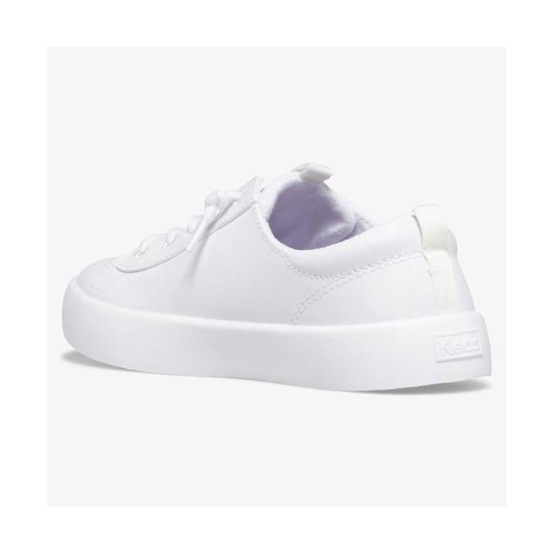 Keds Big Kid's Kickback Washable Deri Sneaker Çocuk Beyaz | RZLEG-8046