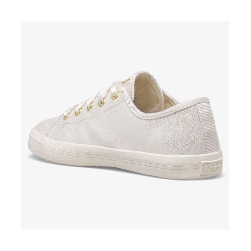 Keds Big Kid's Kickstart Celebrations Sneaker Çocuk Ivory Sparkle Lightyellow | HYOTP-7093