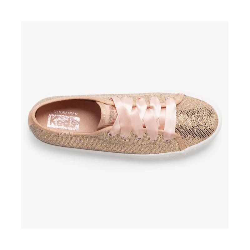 Keds Big Kid's Kickstart Celebrations Sneaker Çocuk Pembe Altın | ZIAWP-9268