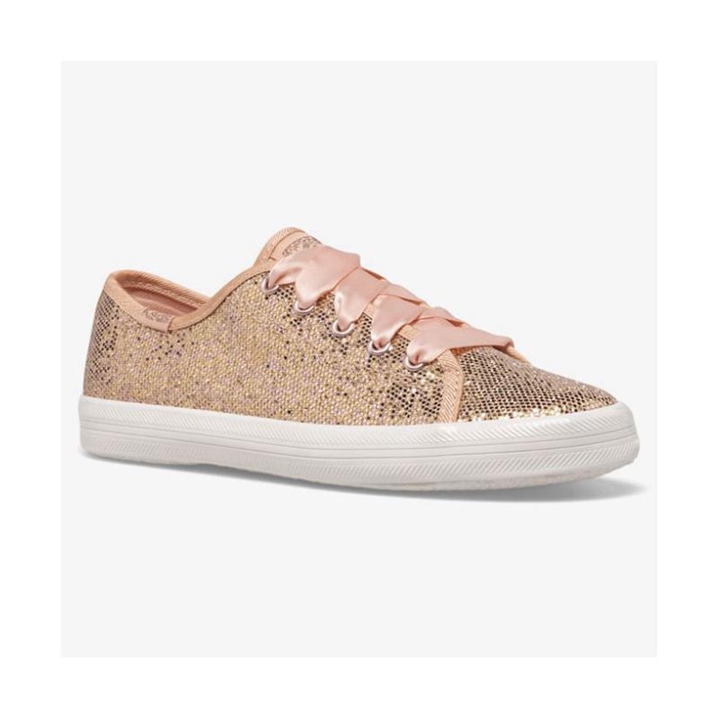 Keds Big Kid's Kickstart Celebrations Sneaker Çocuk Pembe Altın | ZIAWP-9268