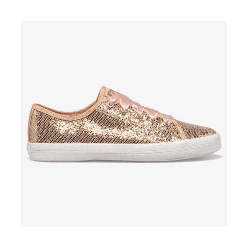 Keds Big Kid\'s Kickstart Celebrations Sneaker Çocuk Pembe Altın | ZIAWP-9268