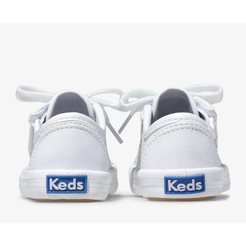 Keds Big Kid's Kickstart Jr. Deri Sneaker Çocuk Beyaz | JVOSY-1026