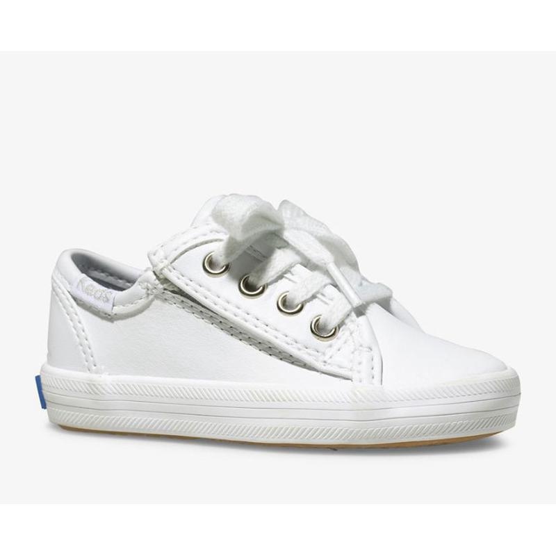 Keds Big Kid's Kickstart Jr. Deri Sneaker Çocuk Beyaz | JVOSY-1026