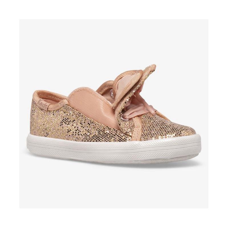 Keds Big Kid's Kickstart Jr Celebrations Sneaker Çocuk Pembe Altın | EJVDW-3219