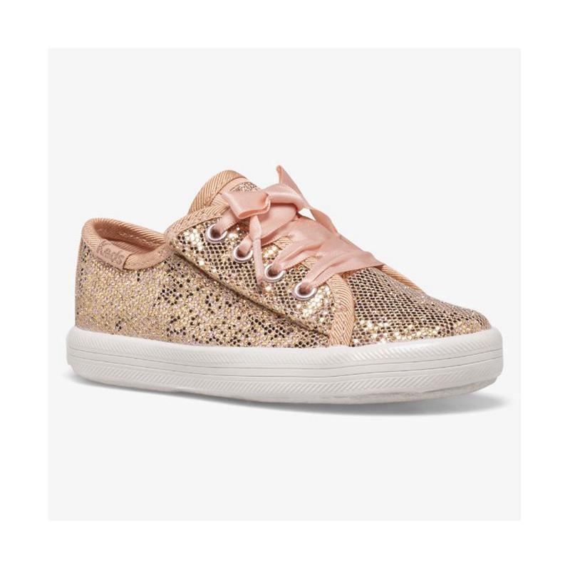 Keds Big Kid's Kickstart Jr Celebrations Sneaker Çocuk Pembe Altın | EJVDW-3219