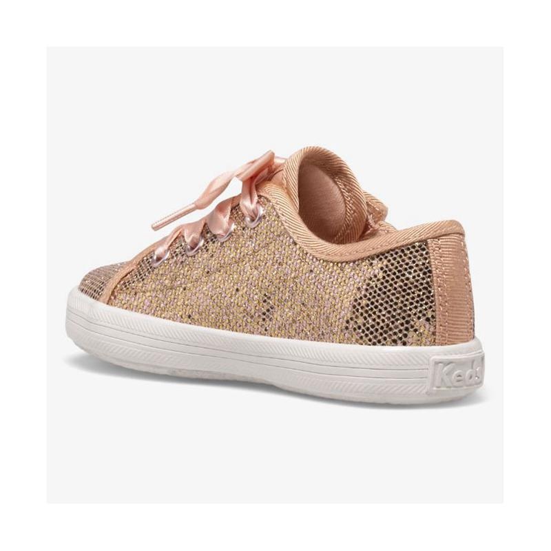 Keds Big Kid's Kickstart Jr Celebrations Sneaker Çocuk Pembe Altın | EJVDW-3219