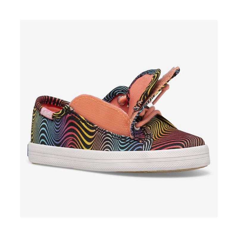 Keds Big Kid's Kickstart Seasonal Jr Sneaker Çocuk Rainbow/Wave | IHQNU-9712