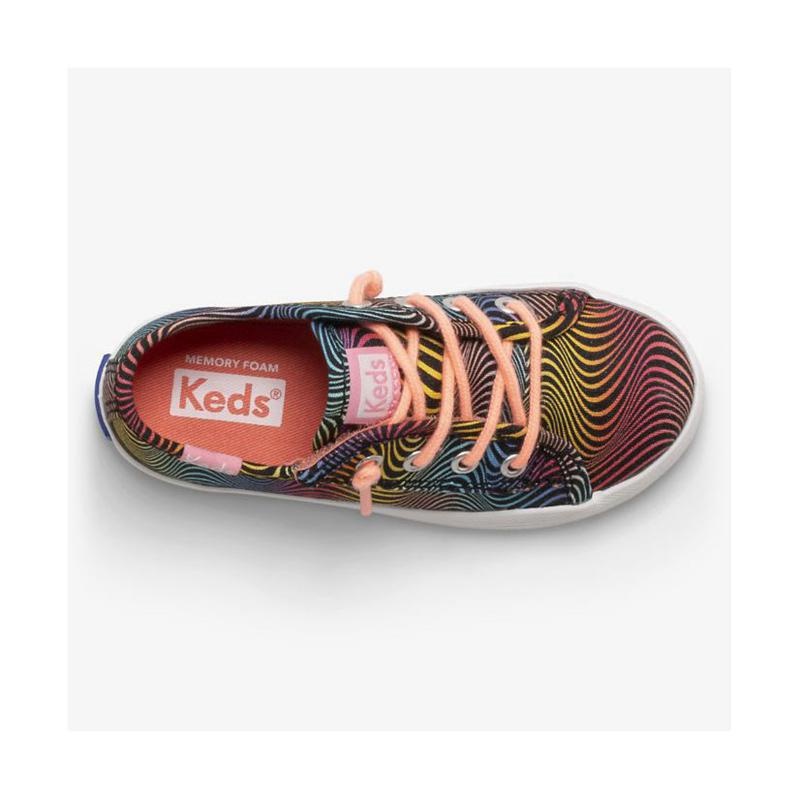 Keds Big Kid's Kickstart Seasonal Jr Sneaker Çocuk Rainbow/Wave | IHQNU-9712