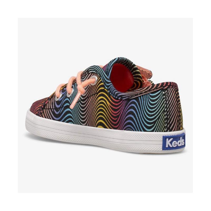 Keds Big Kid's Kickstart Seasonal Jr Sneaker Çocuk Rainbow/Wave | IHQNU-9712