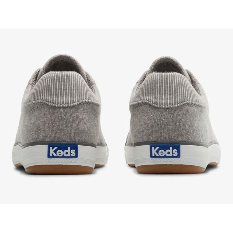 Keds Center III Chambray Lace Ups Kadın Gri | CVYLK-4603