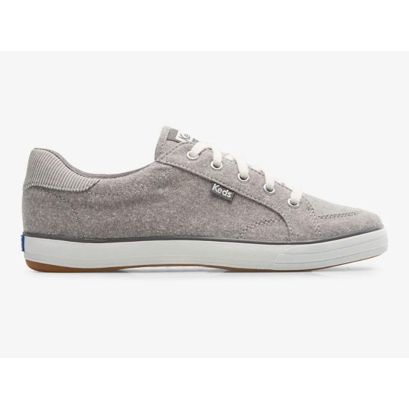 Keds Center III Chambray Lace Ups Kadın Gri | CVYLK-4603