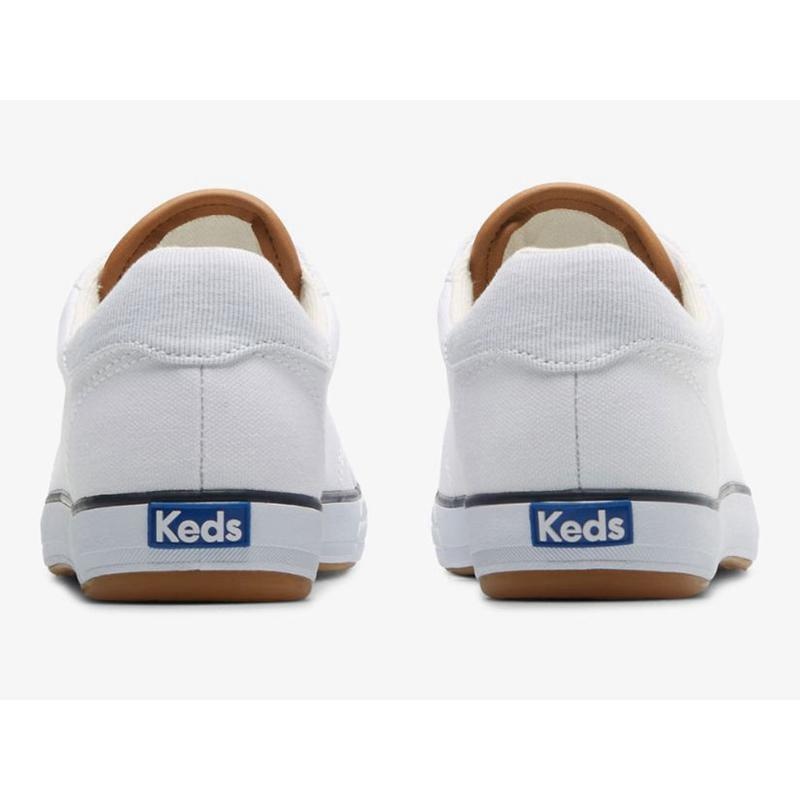 Keds Center III Kanvas Lace Ups Kadın Beyaz Lacivert | AQFGP-1689