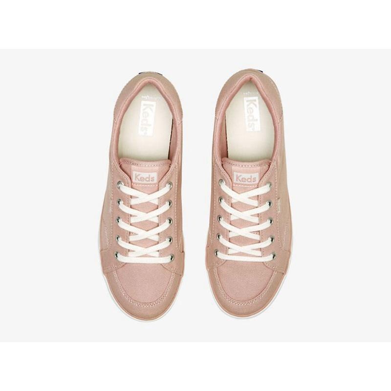 Keds Center III Kanvas Lace Ups Kadın Pembe | FDESU-5290