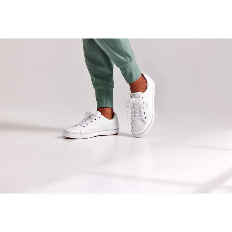 Keds Center III Leather Sneakers Kadın Beyaz | LRCAZ-7180