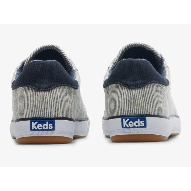 Keds Center III Slub Stripe Lace Ups Kadın Lacivert | LGIPD-8416