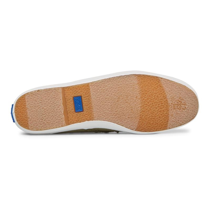 Keds Champion Crochet Trim Kanvas Canvas Kadın Yeşil | ZJIED-8659