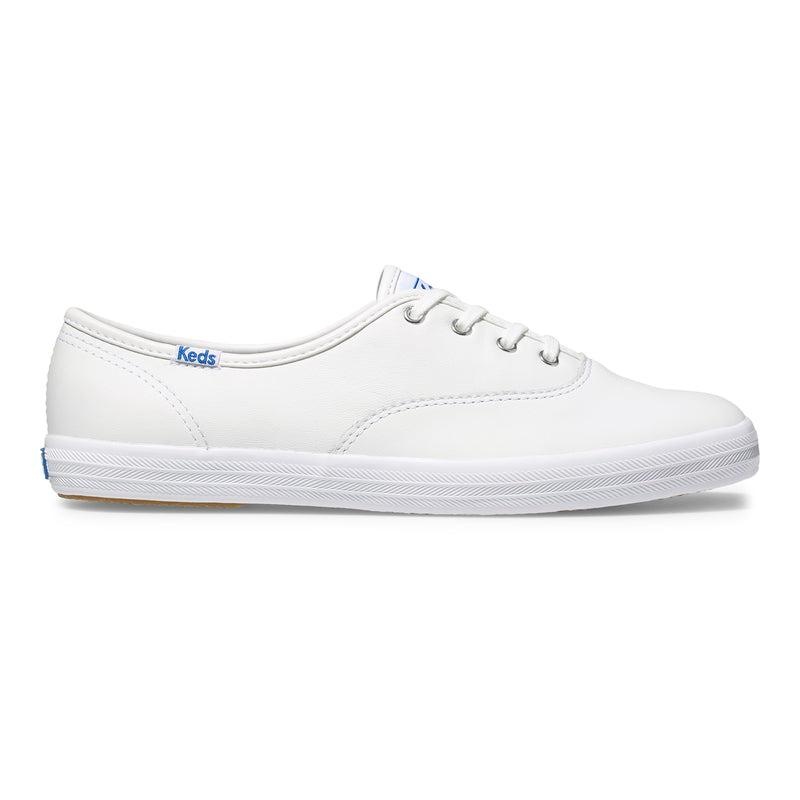 Keds Champion Deri Geniş Fit Leather Sneakers Kadın Beyaz | BRDMK-2614