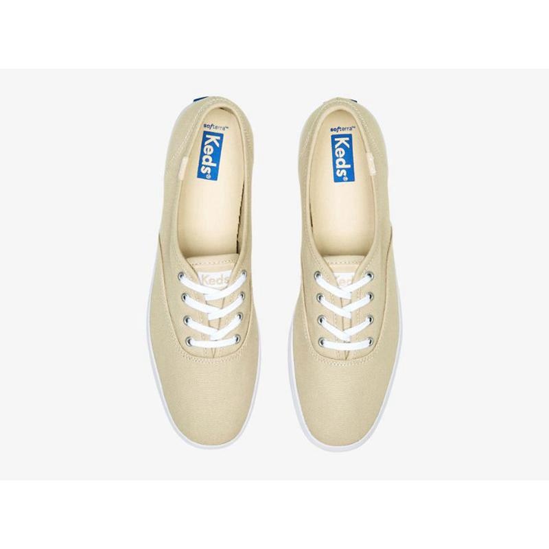 Keds Champion Feat. Organic Pamuklu Lace Ups Kadın Oatmeal Lightyellow | SQLUM-0974